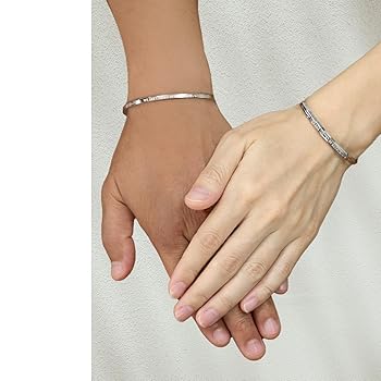 Amazon | ペアブレスレット ペアバングル サージカルステンレス